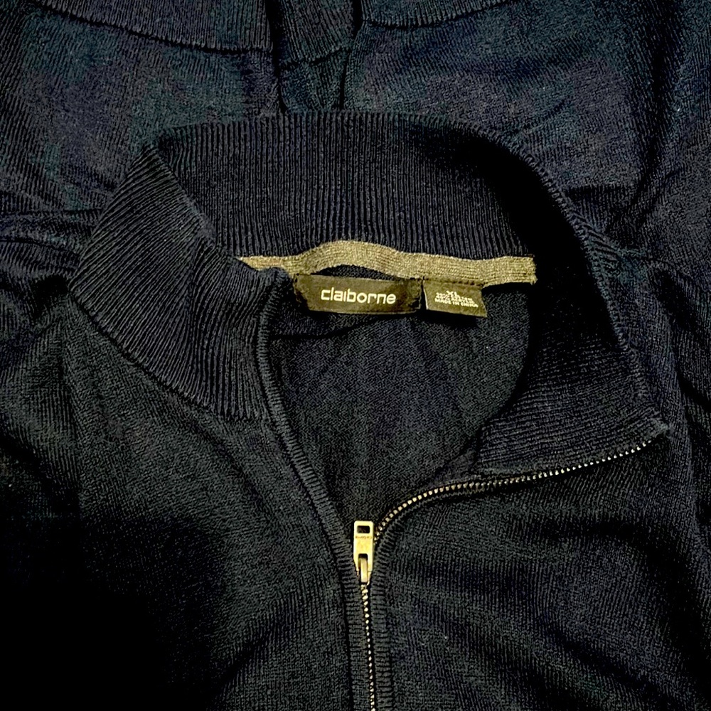 Claiborne Mens Sweater Jacket